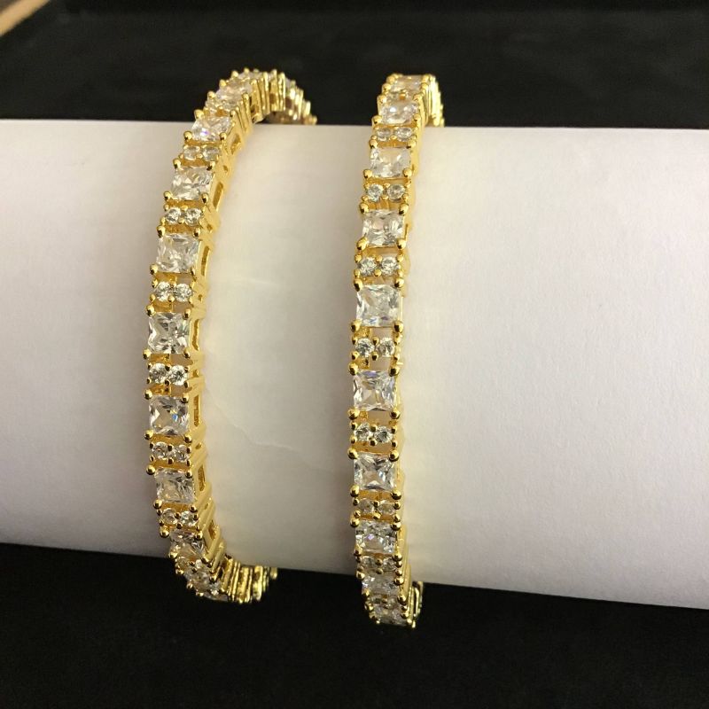 White Bangles/Kada 5460-9525 - Dazzles Jewellery