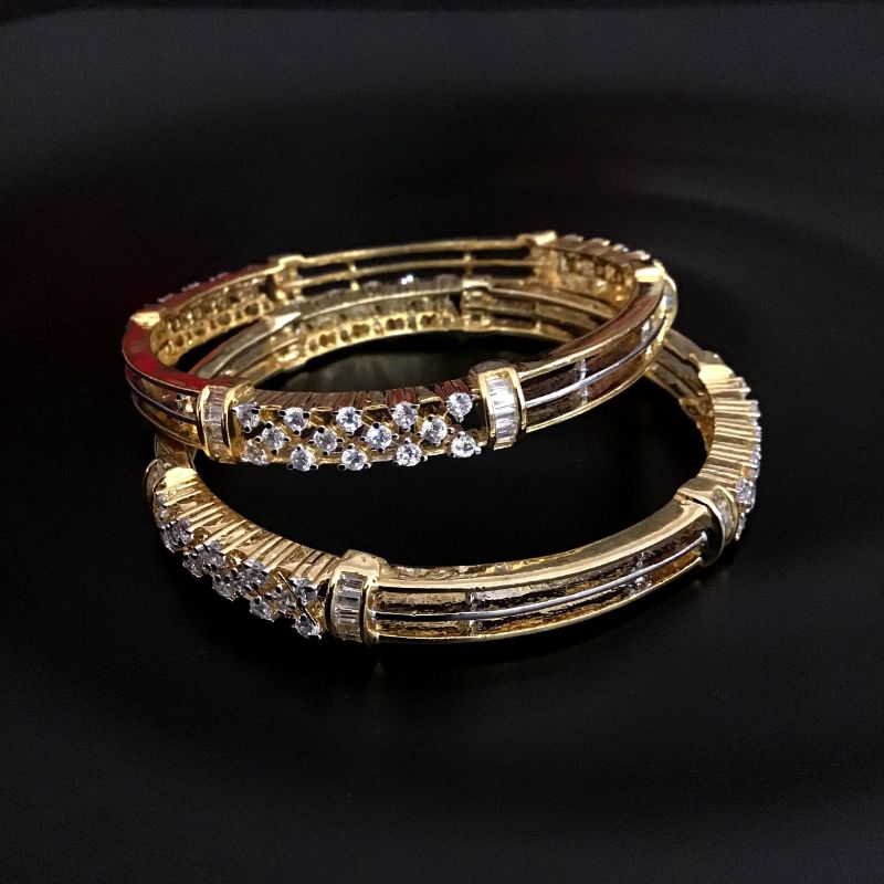 White Bangles/Kada 5465-9530 - Dazzles Jewellery