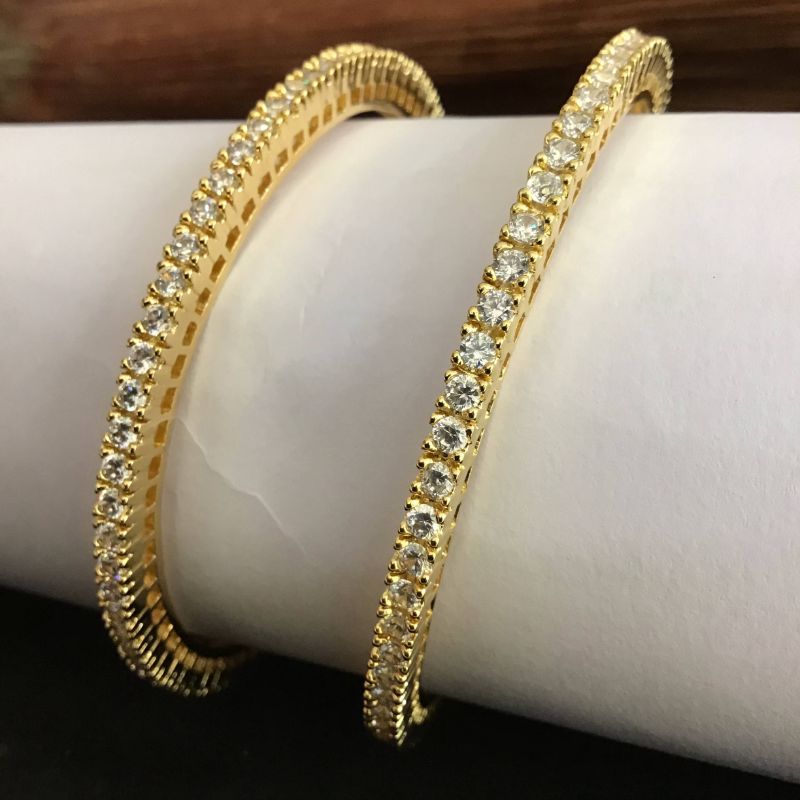 White Bangles/Kada 5496-9561 - Dazzles Jewellery