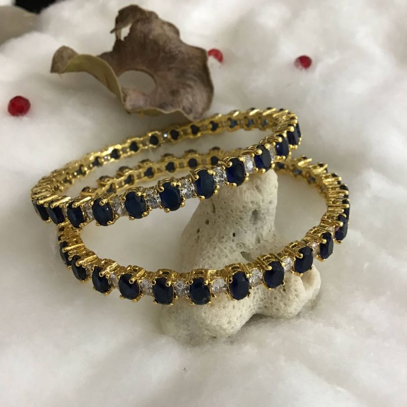 Blue Bangles/Kada 5512-9577 - Dazzles Jewellery