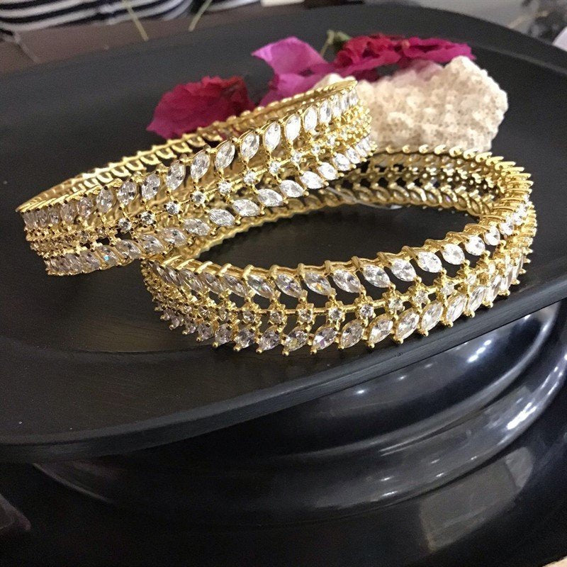 White Bangles/Kada 5534-9599 - Dazzles Jewellery