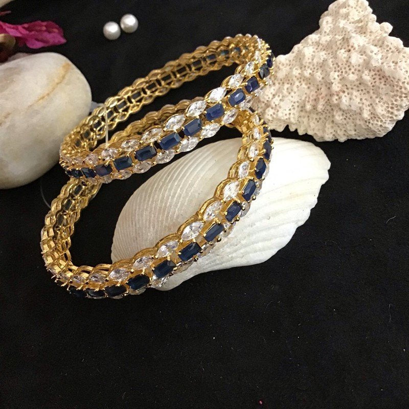 Blue Bangles/Kada 5542-9607 - Dazzles Jewellery