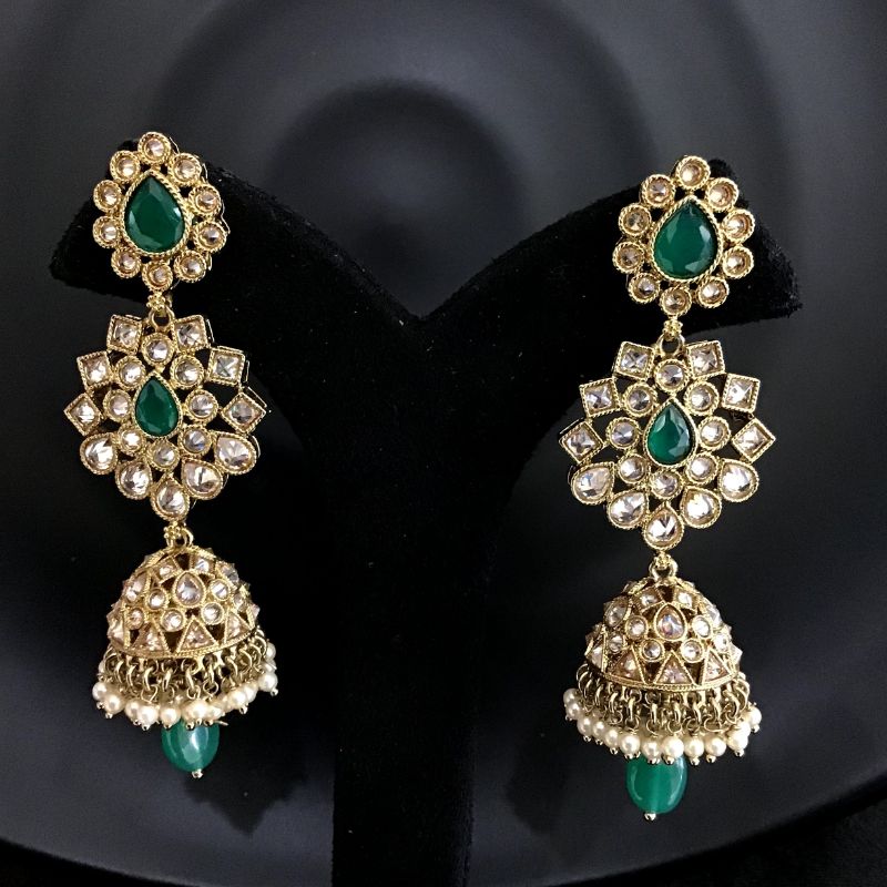 Green Antique Earrings - Dazzles Jewellery