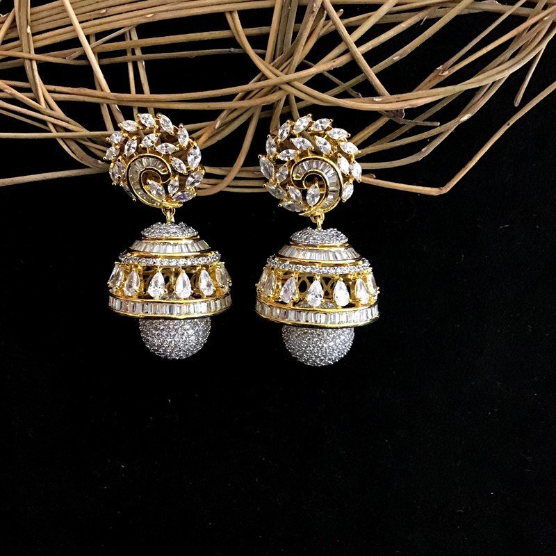 Gold Zircon/AD Earring - Dazzles Jewellery