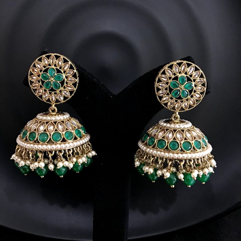 Green Antique Earrings - Dazzles Jewellery