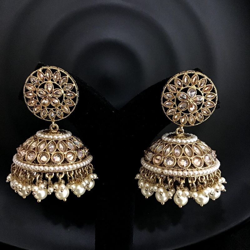 White Antique Earrings - Dazzles Jewellery