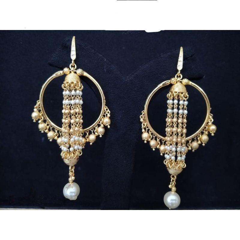 Beautiful Gold Look Bali With Pearl Latkan