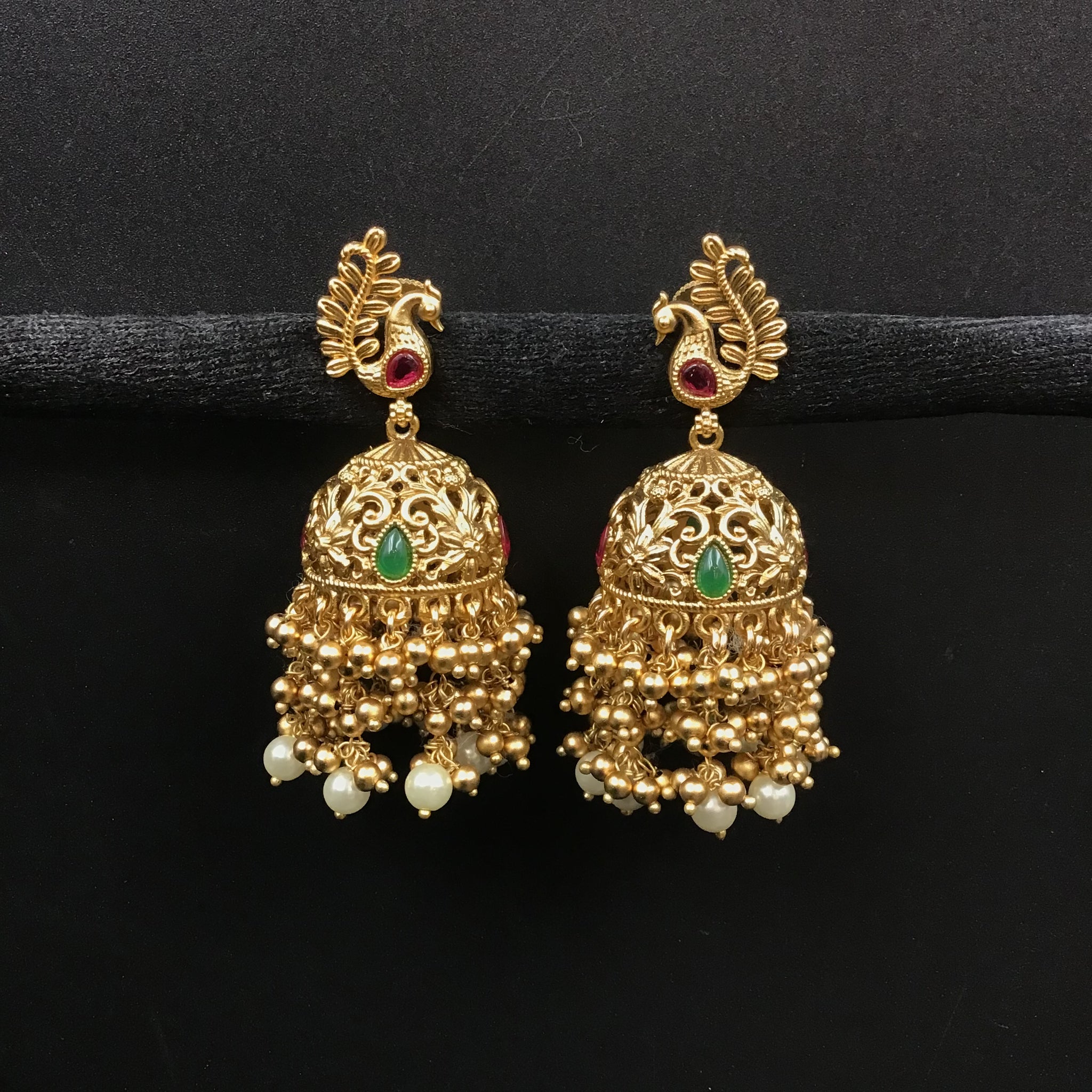 Jhumki Antique Earring 3927-28 - Dazzles Jewellery