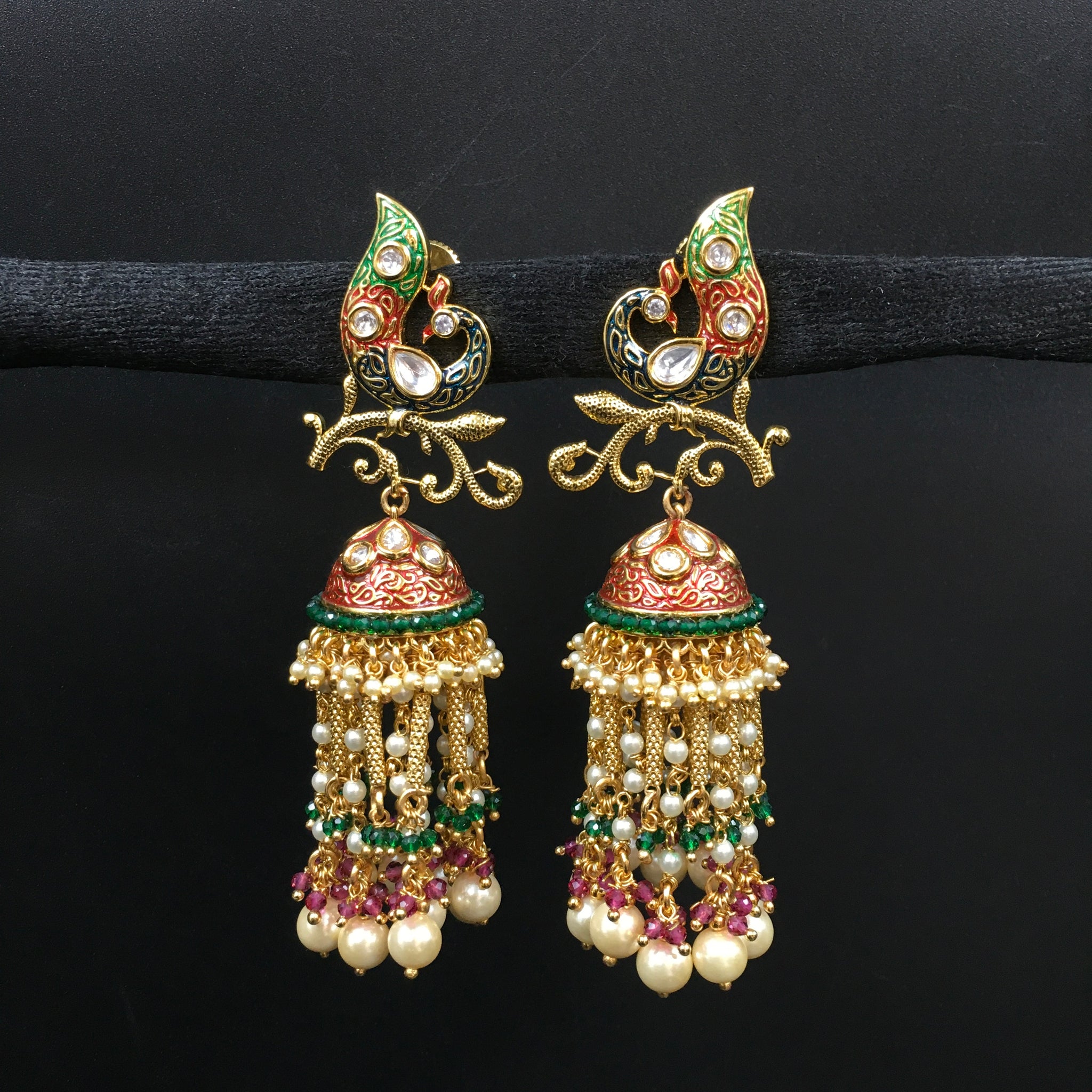 Jhumki Kundan Earring 3989-28 - Dazzles Jewellery