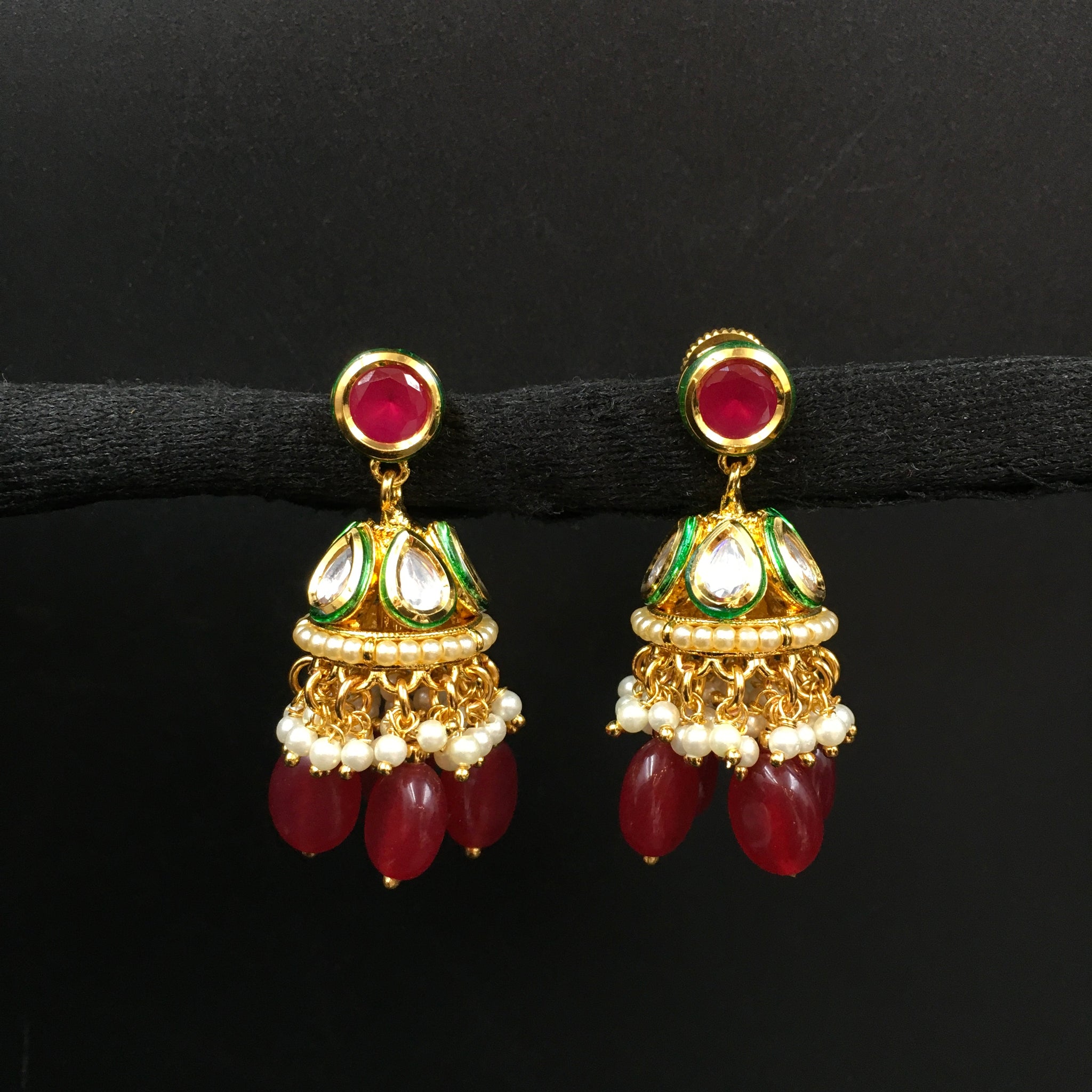 Jhumki Kundan Earring 3978-28 - Dazzles Jewellery