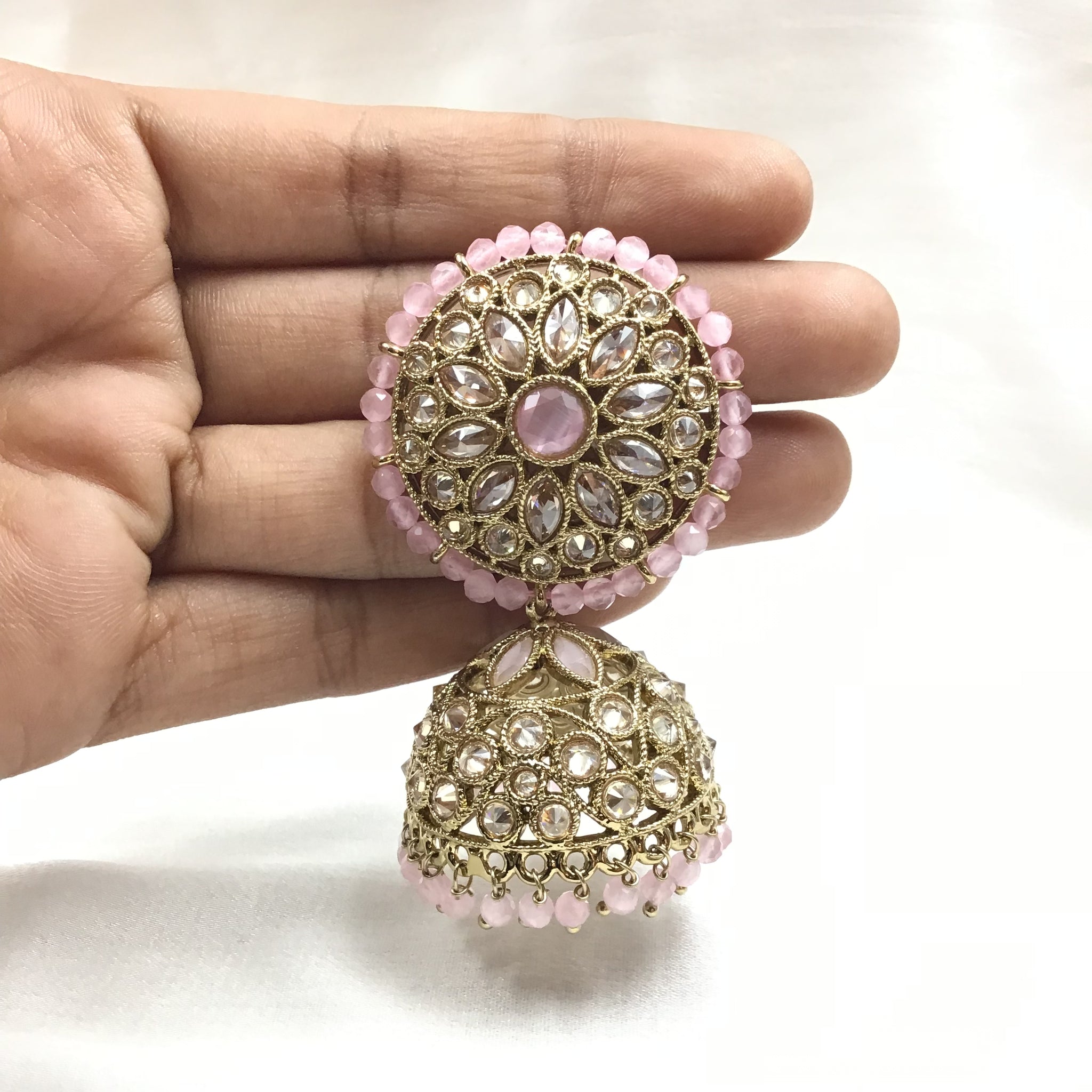 Pink Antique Earrings 17984-5166 - Dazzles Jewellery