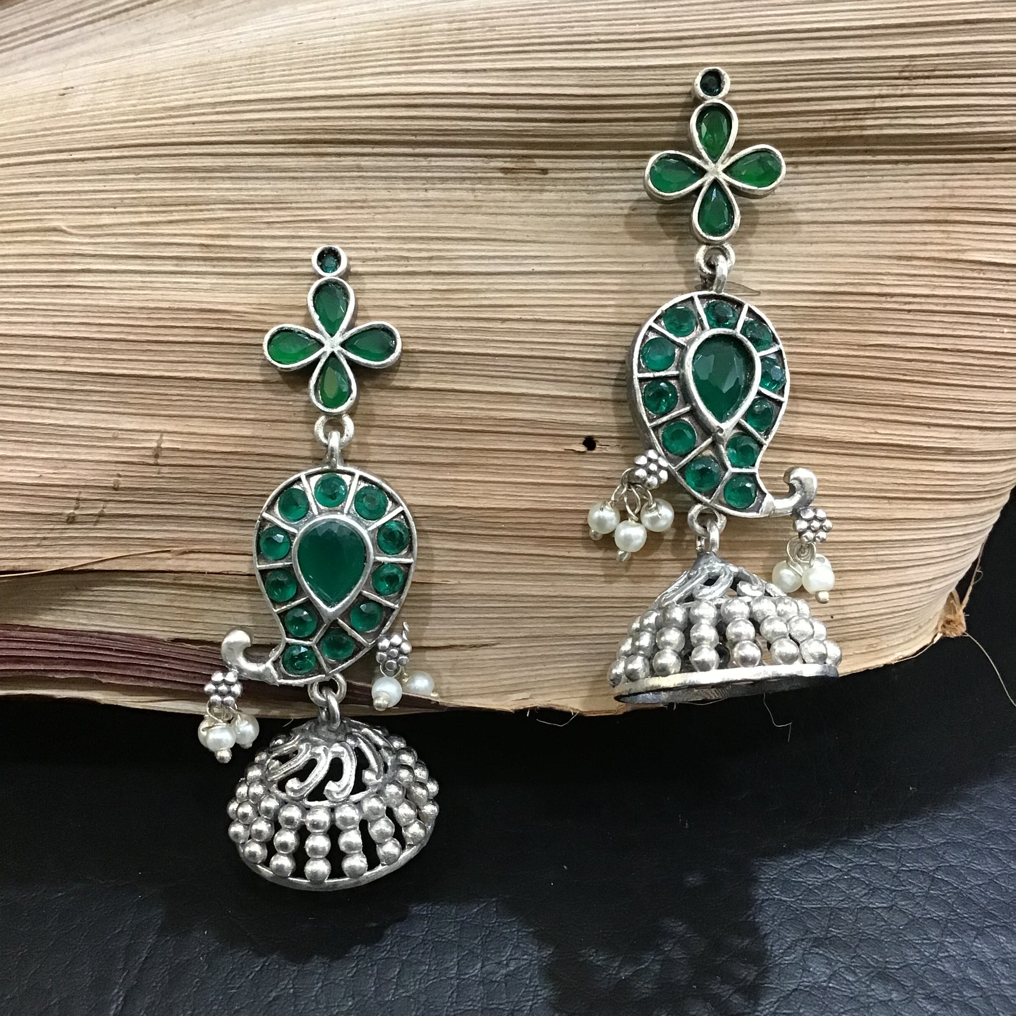 Oxidized Earring 1216-69 - Dazzles Jewellery