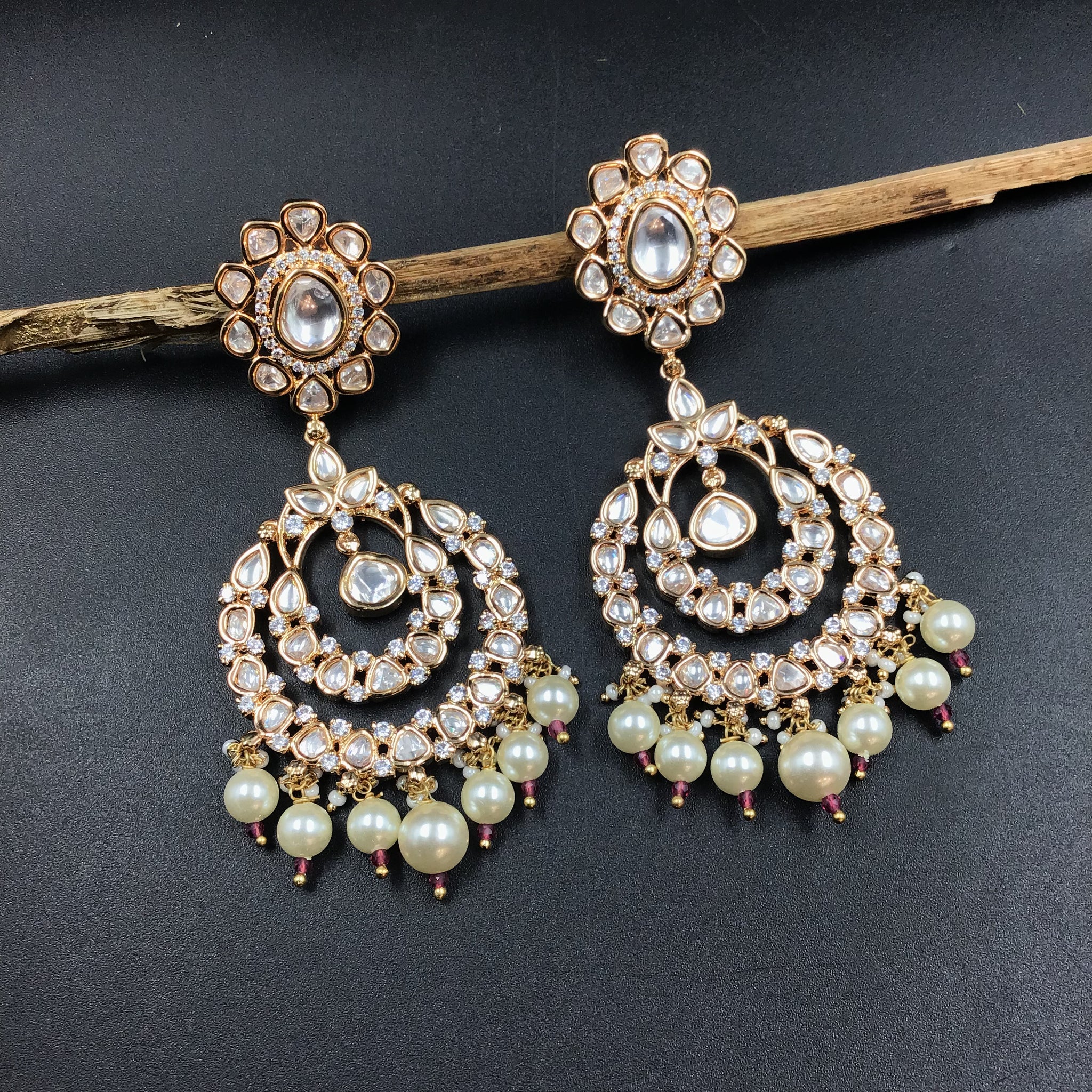 Danglers Kundan Earring 4291-68 - Dazzles Jewellery