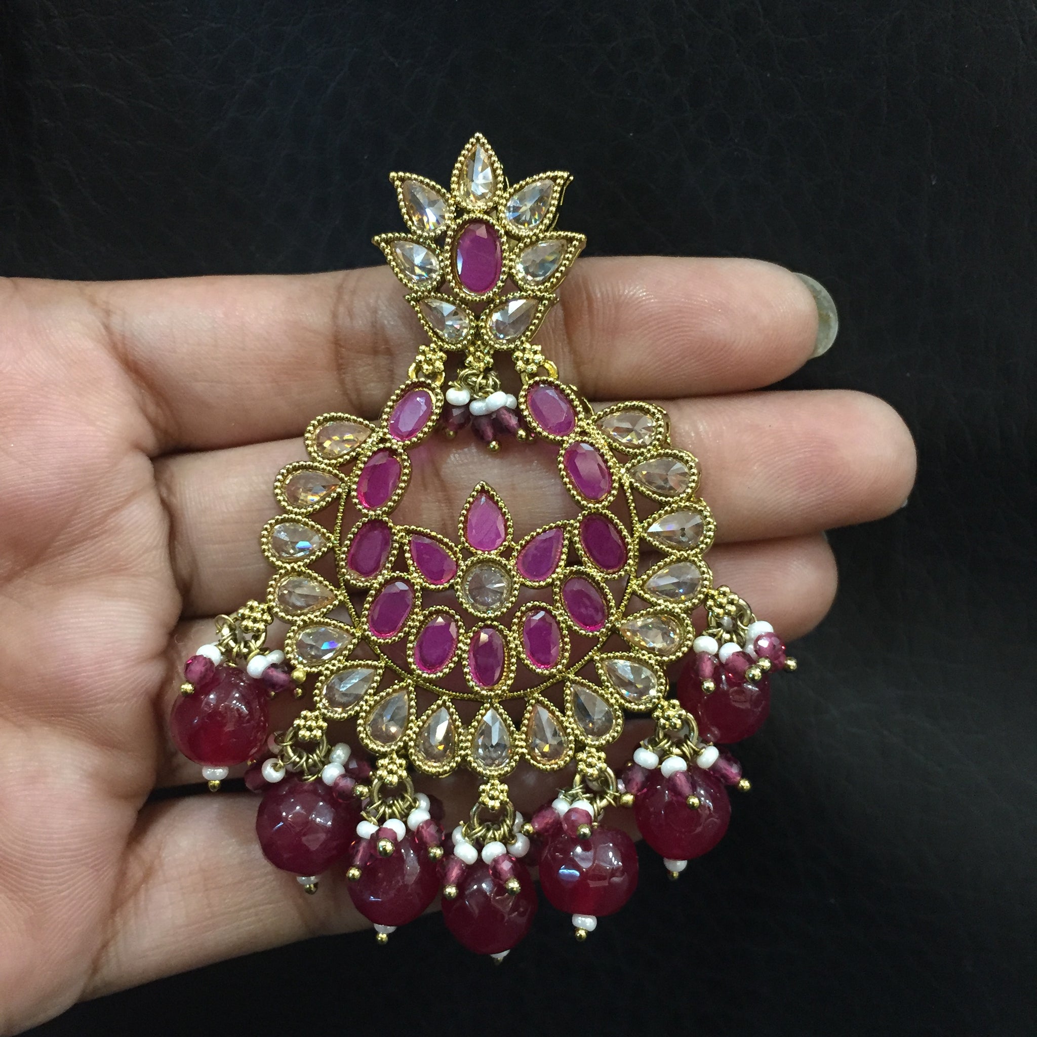 Chandbali Antique Earring 3963-28 - Dazzles Jewellery