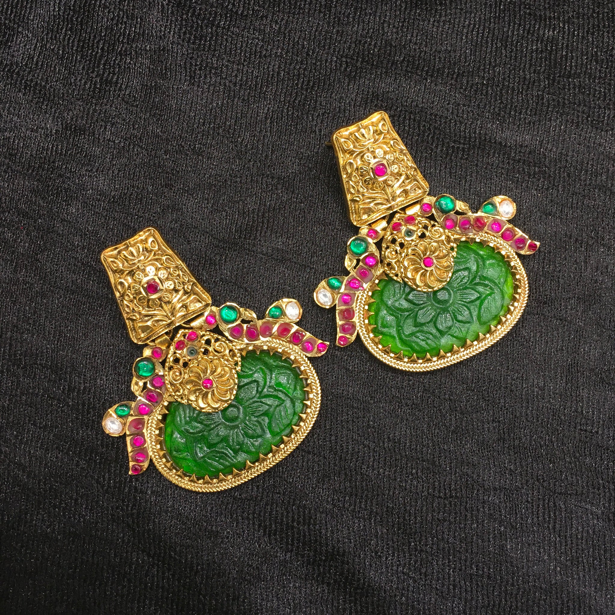 Danglers Gold Look Earring 4500-82 - Dazzles Jewellery