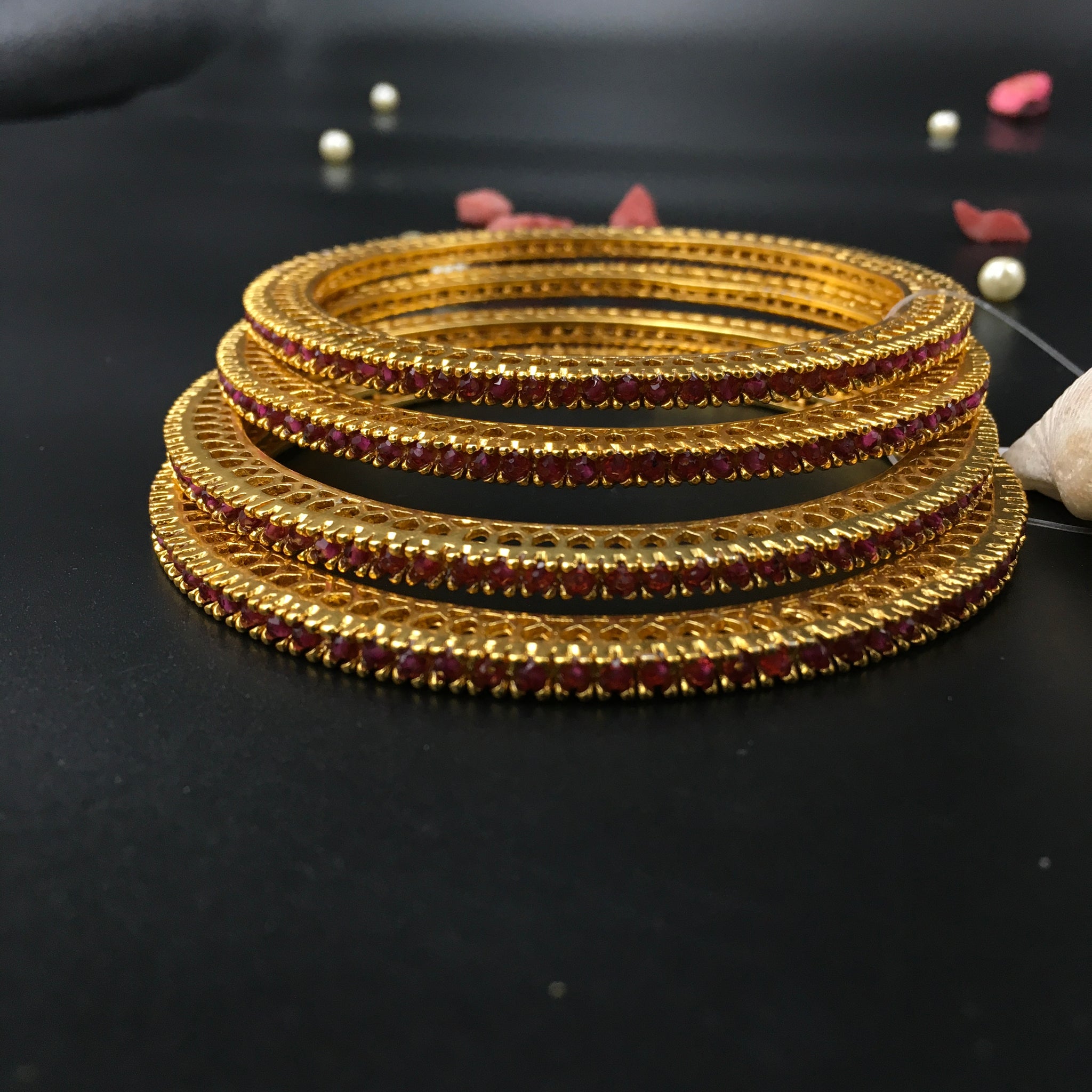 Ruby Bangles/Kada - Dazzles Jewellery