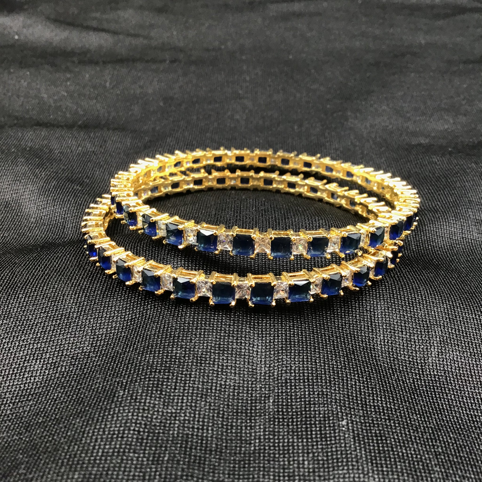 Blue Bangles/Kada5483-9548 - Dazzles Jewellery