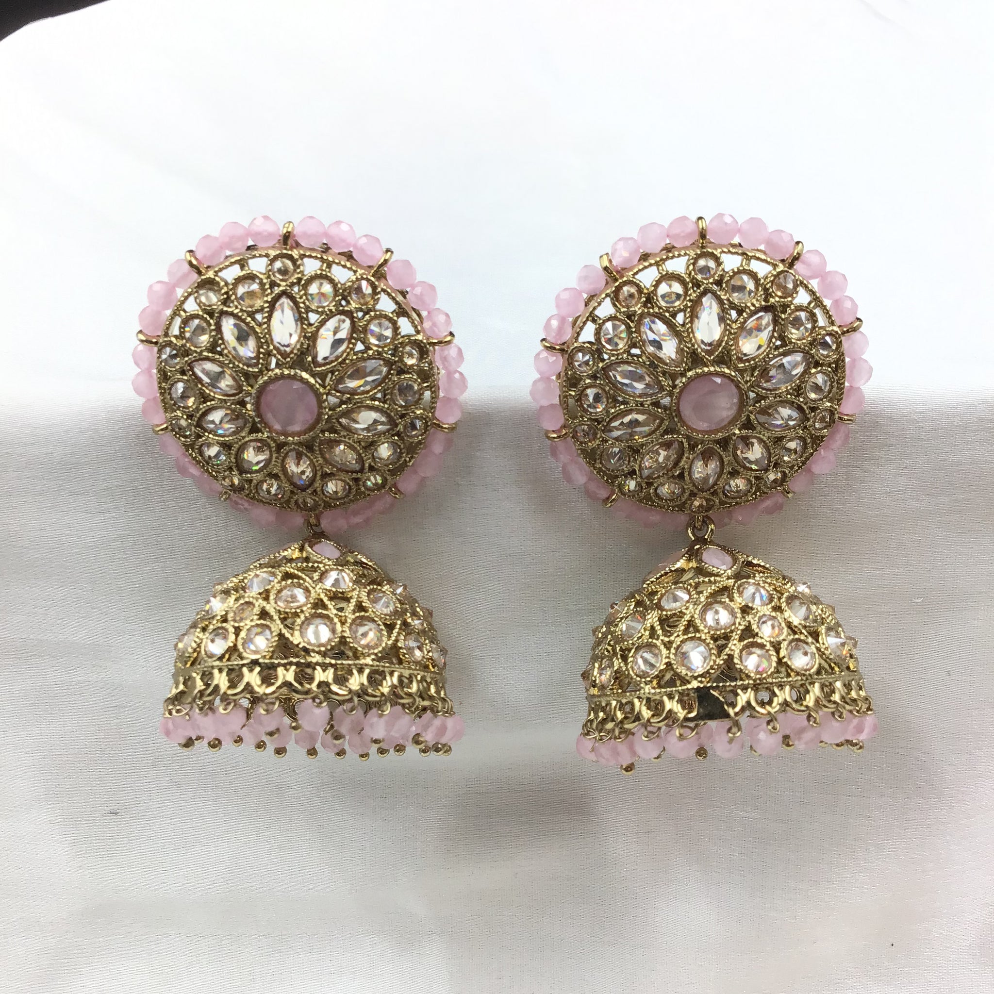 Pink Antique Earrings 17984-5166 - Dazzles Jewellery