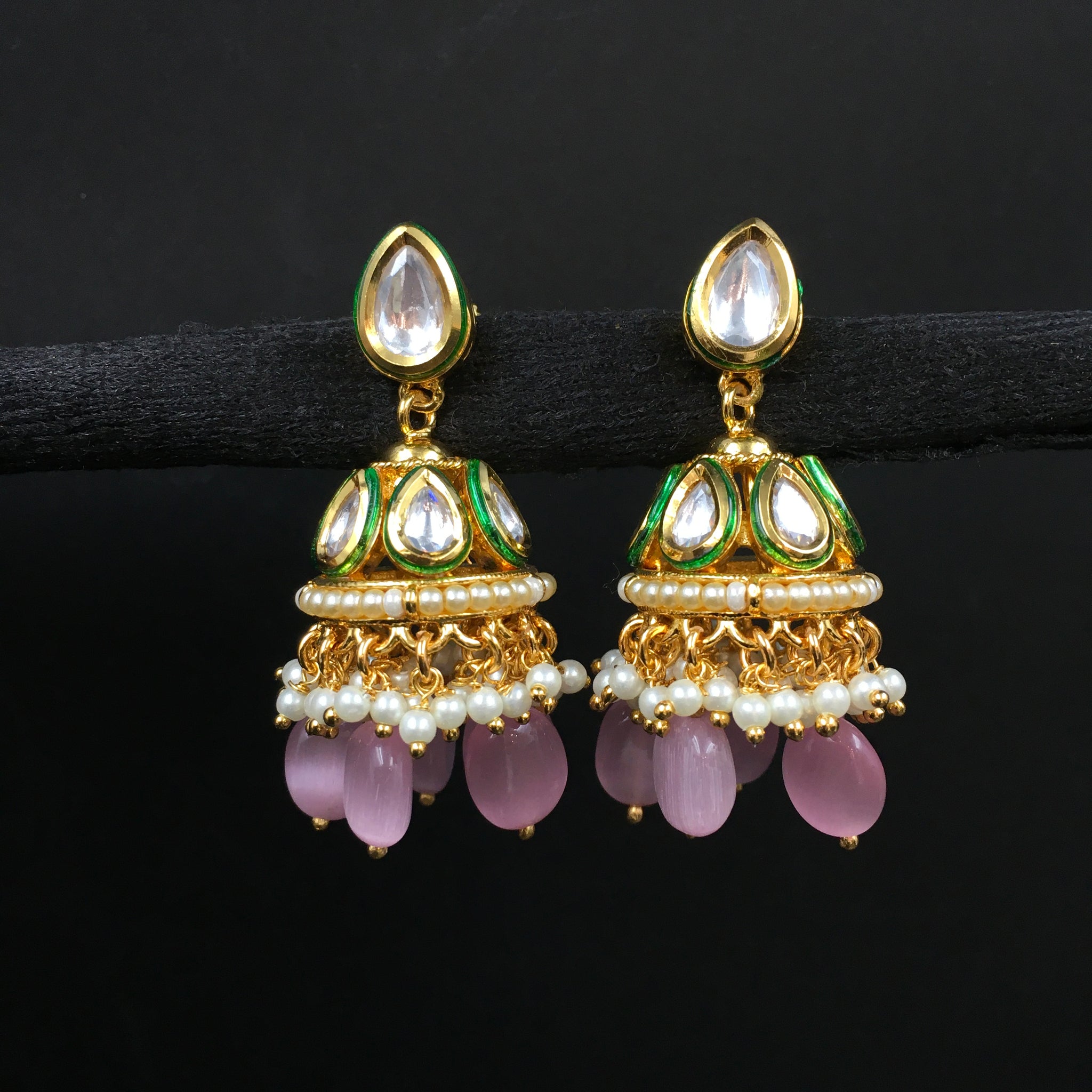 Jhumki Kundan Earring 3977-28 - Dazzles Jewellery