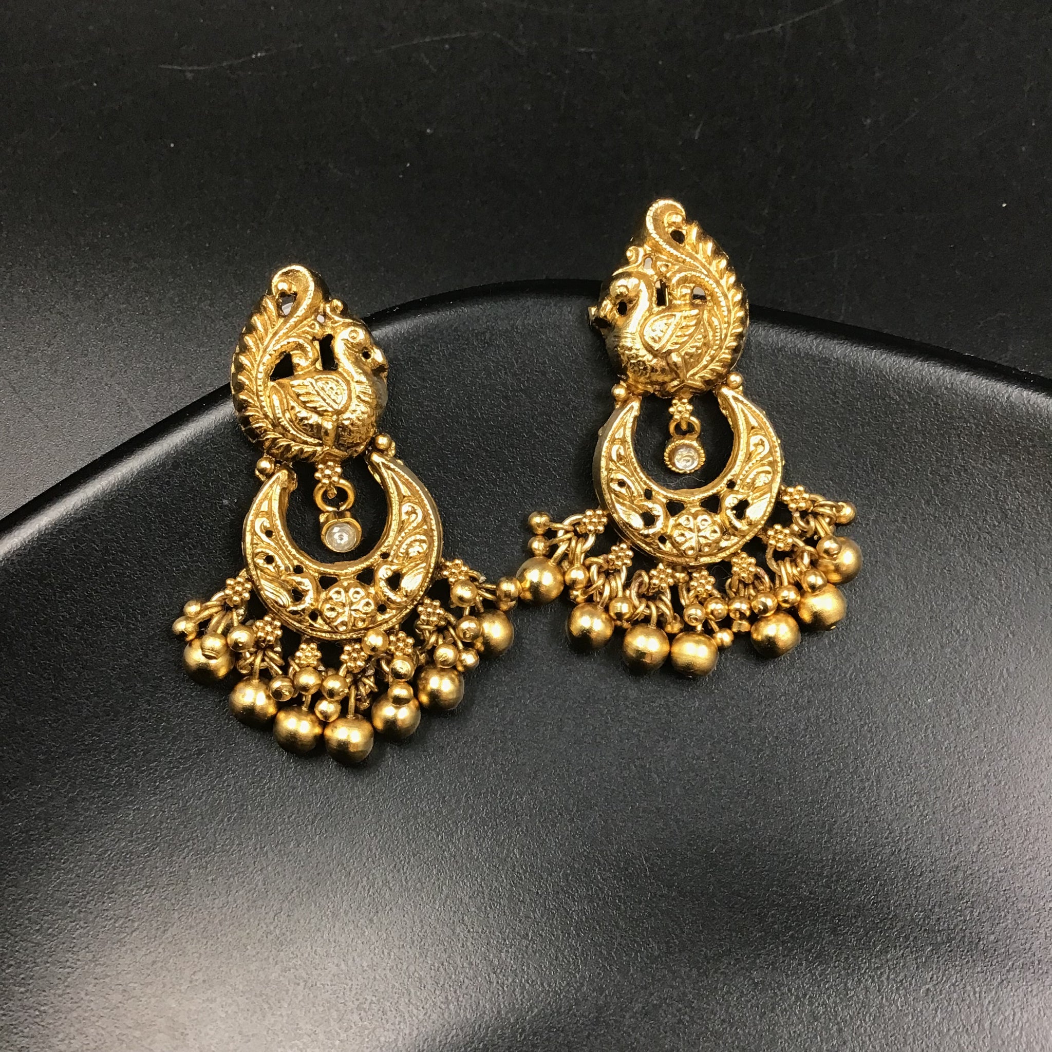 Chandbali Antique Earring 3914-28 - Dazzles Jewellery