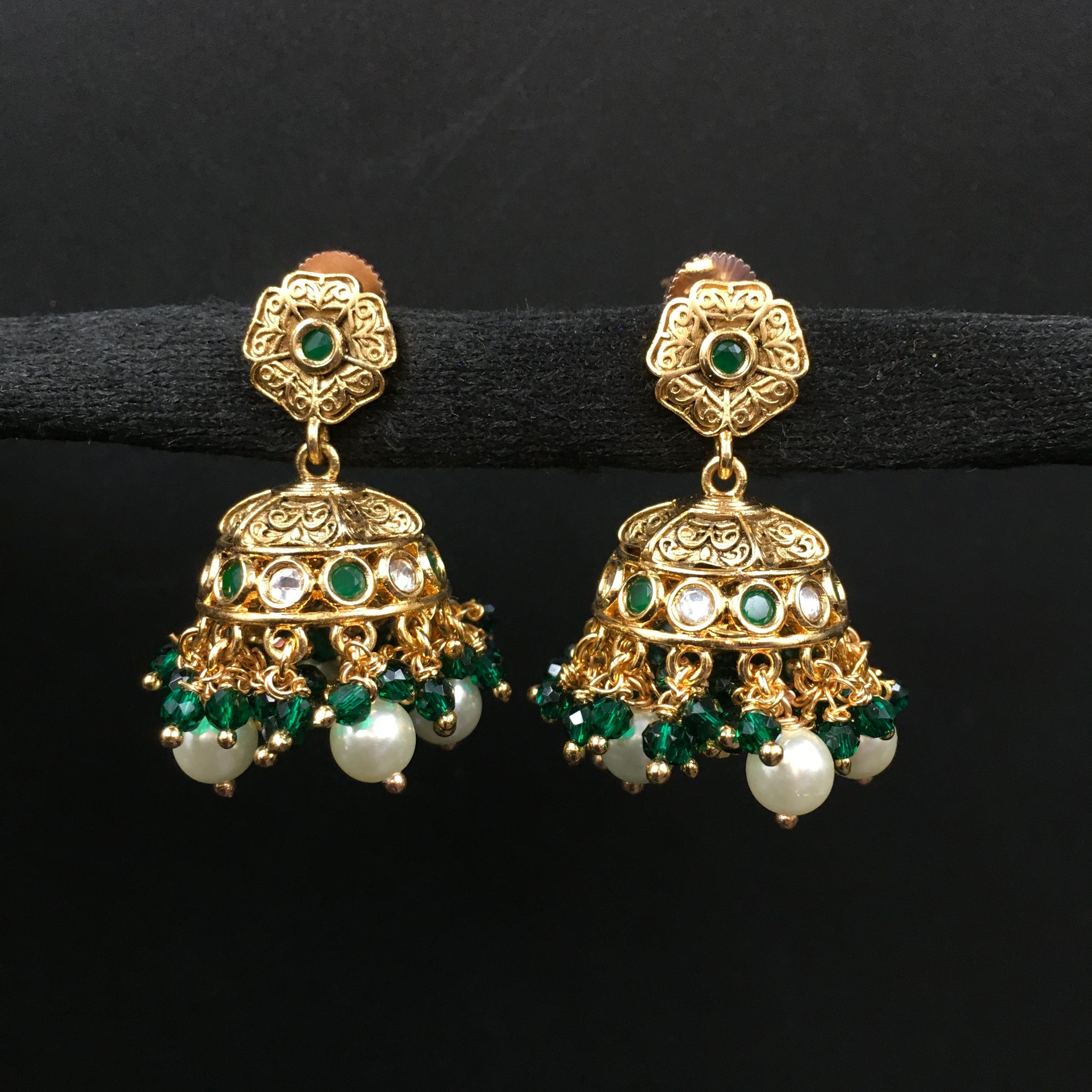 Jhumki Kundan Earring 3973-28 - Dazzles Jewellery