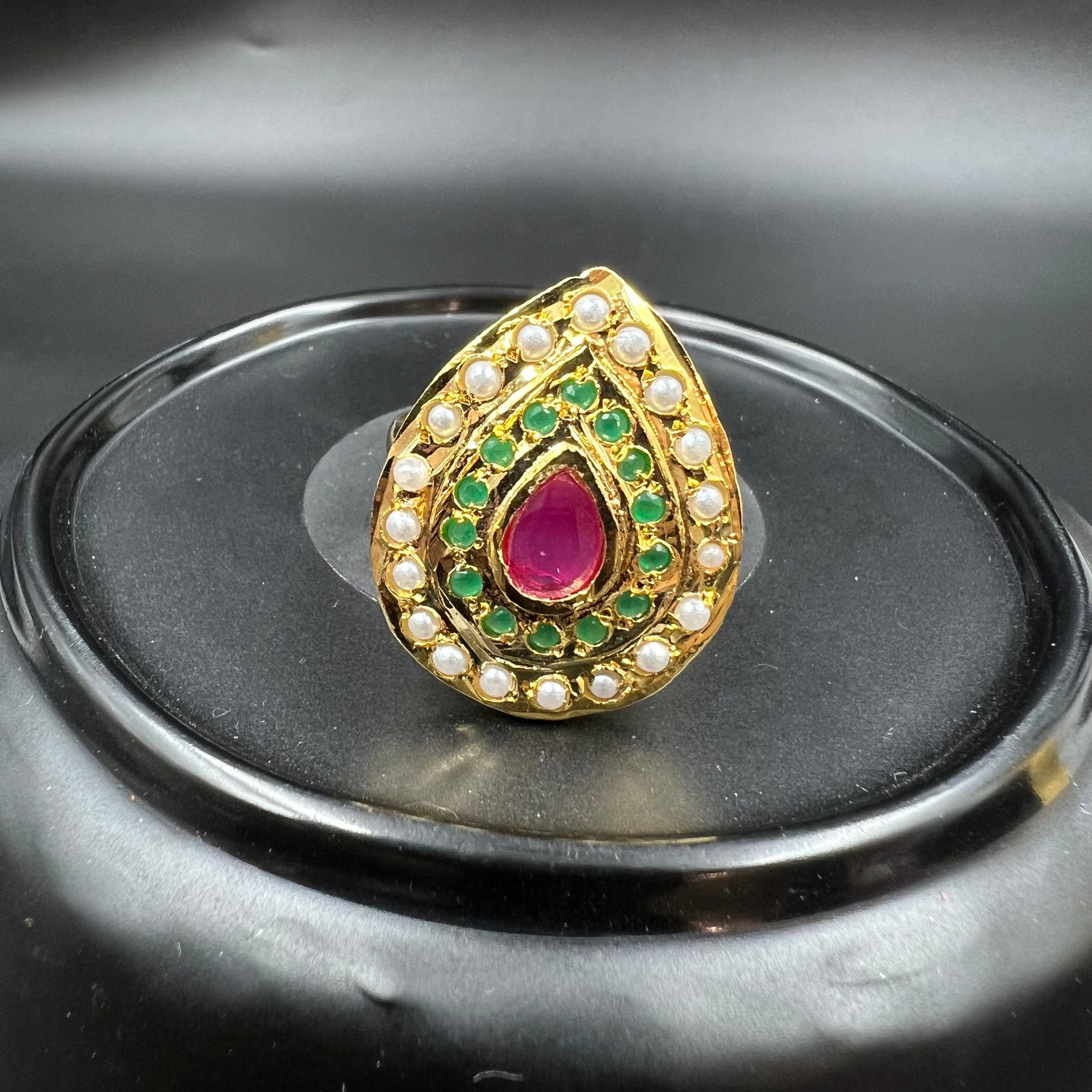 Jadau Adjustable Ring 5804-73 - Dazzles Jewellery