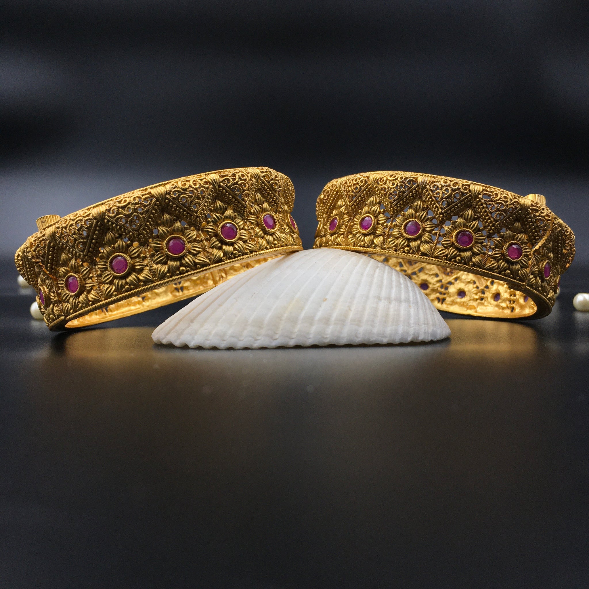 Ruby Bangles/Kada - Dazzles Jewellery