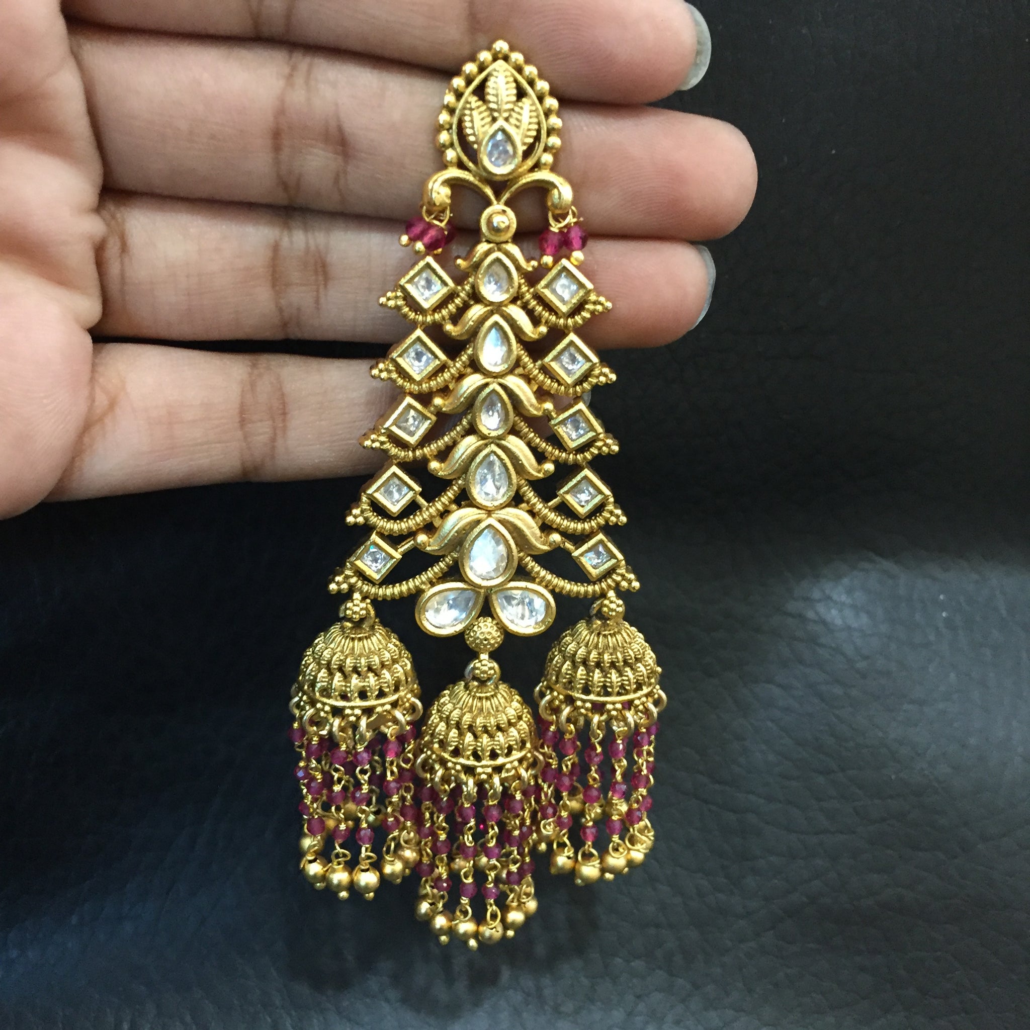 Danglers Antique Earring 3899-28 - Dazzles Jewellery