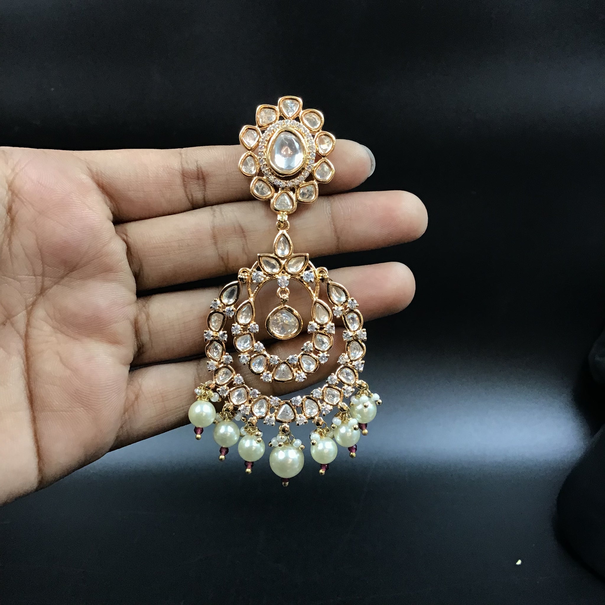 Danglers Kundan Earring 4291-68 - Dazzles Jewellery