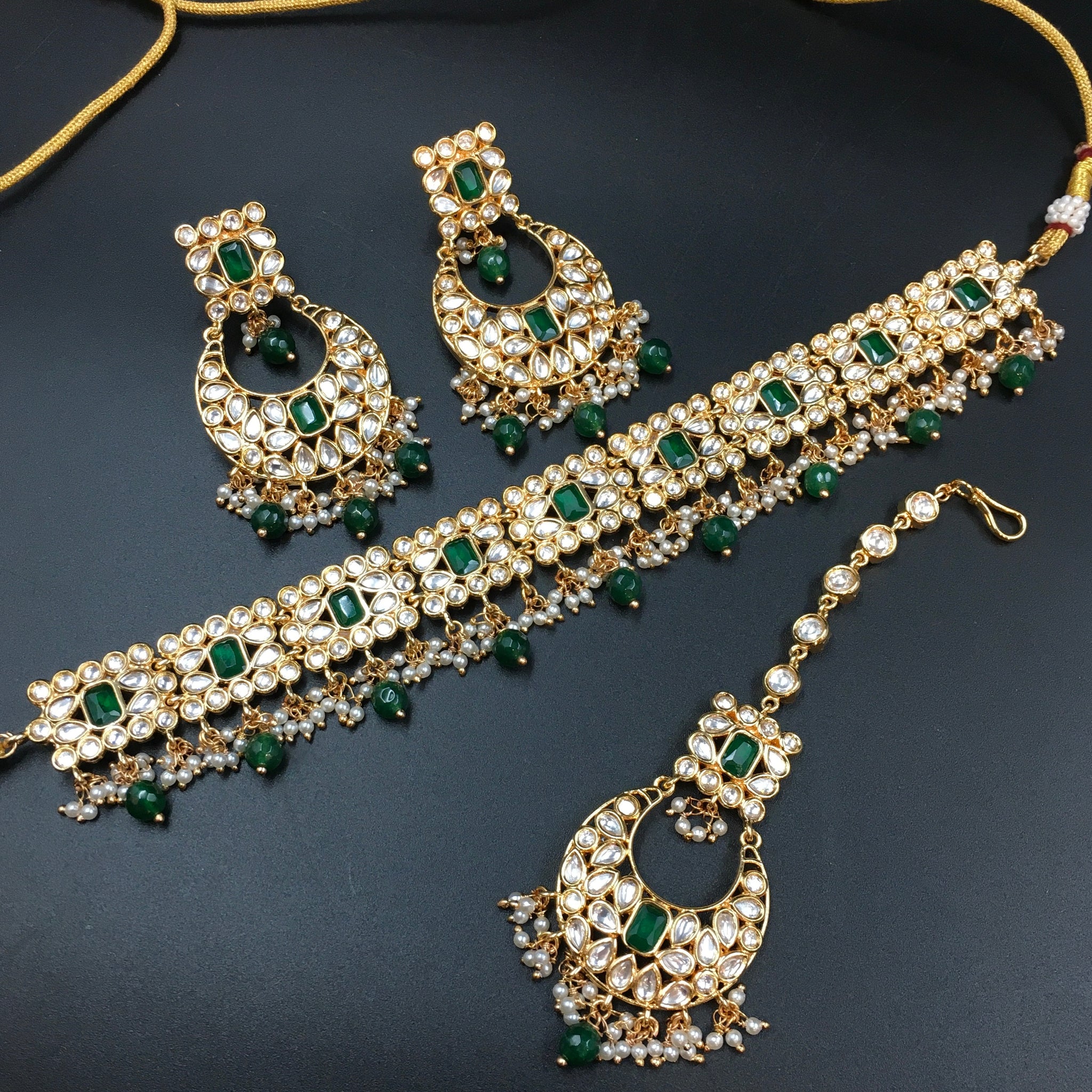 Choker Kundan Necklace Set 3710-28 - Dazzles Jewellery