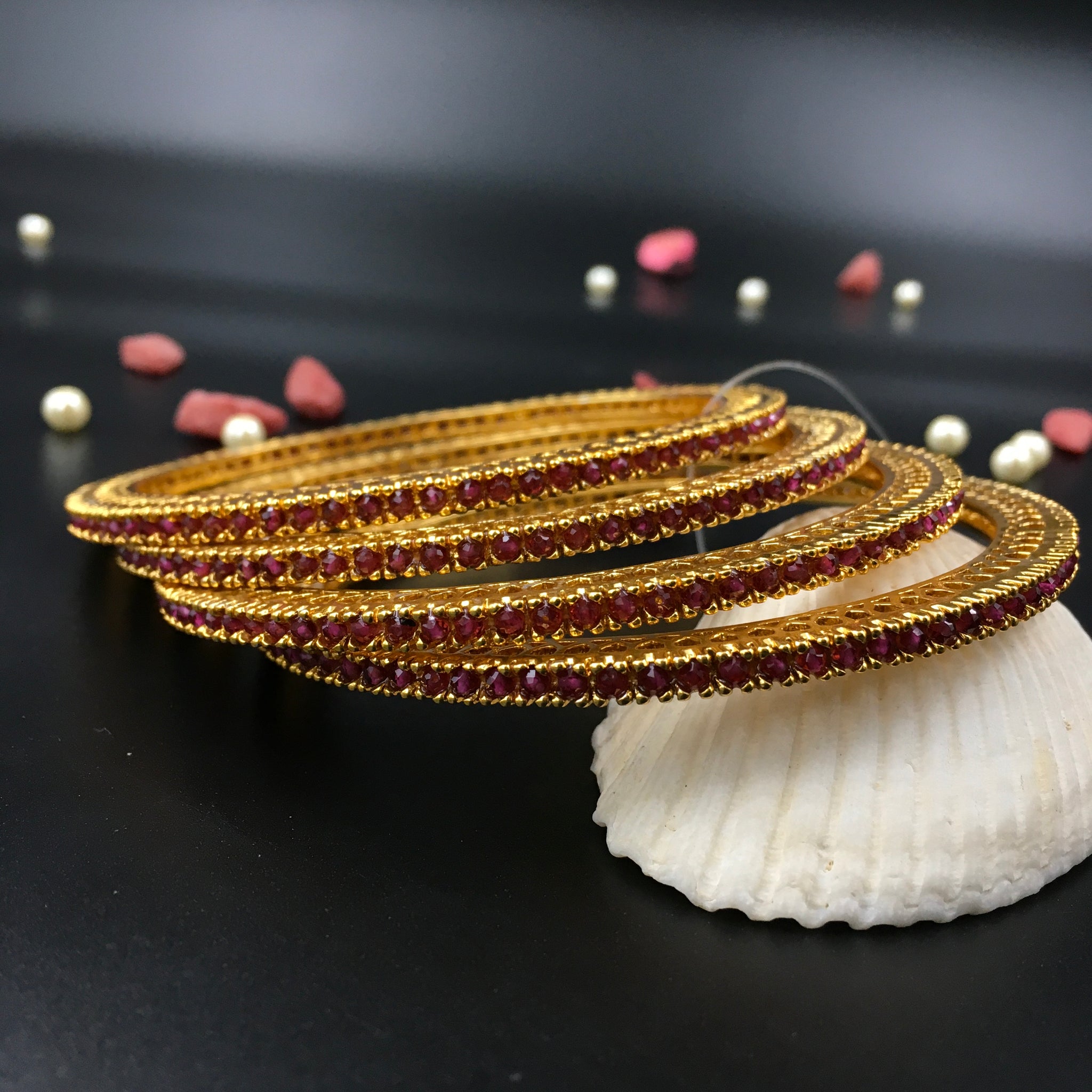 Ruby Bangles/Kada - Dazzles Jewellery